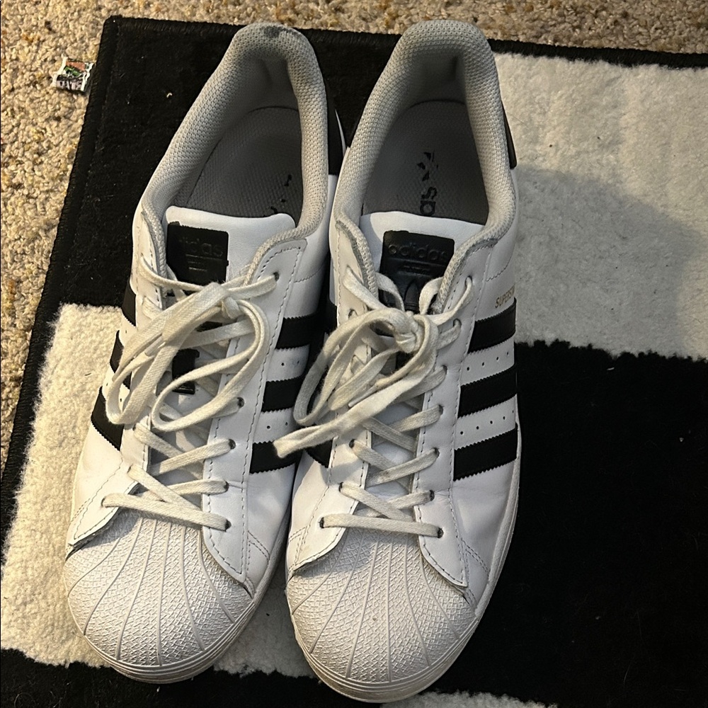 Adidas Superstar White with Black Stripes